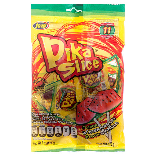 jovy pika slice lollipops sandia - 6 oz -- 24 per case