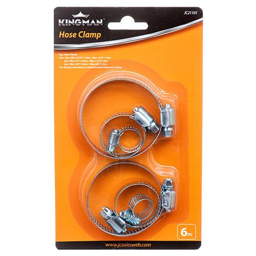 kingman hose clamps - 6pc - packs of 96 -- 24 per box