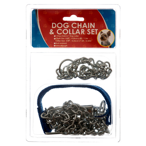 dog chains and collars - 48 in w/ 14 in -- 24 per box