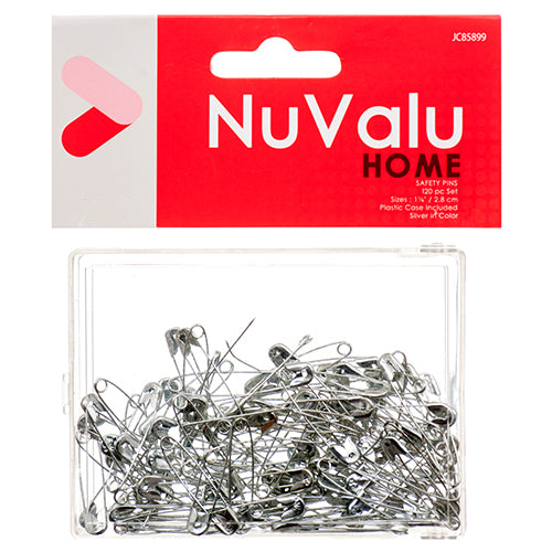 nuvalu safety pins - small - silver - aa pack -- 24 per box