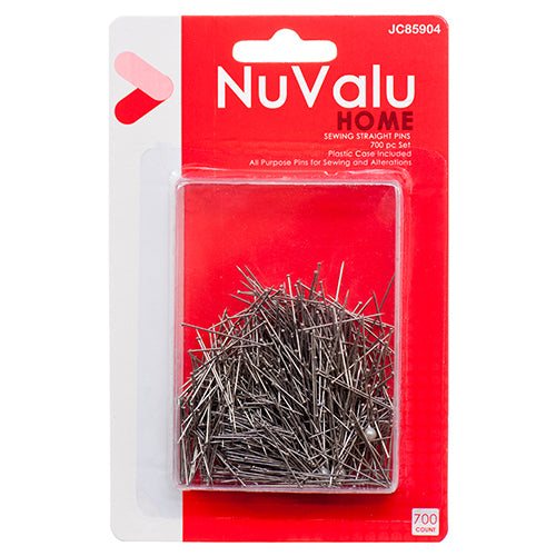 bulk sewing straight pins 700pc  - nuvalu -- 24 per box