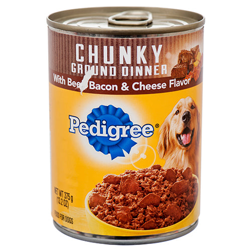 pedigree chunky beef, bacon, and cheese -  -- 12 per case