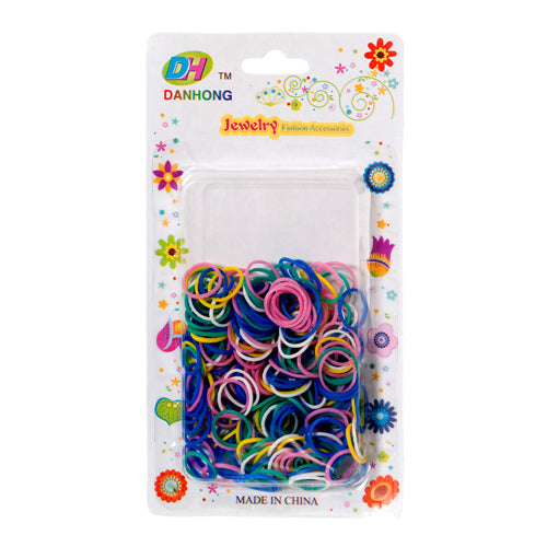 pastel colored hair rubber bands -   -- 12 per box