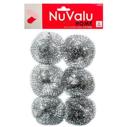 galvanized mesh scrubber - nuvalu  -- 24 per box