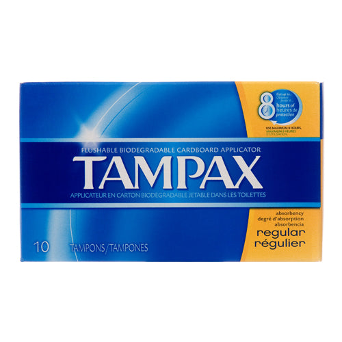 tampax tampons regular 10 ct -- 12 per box