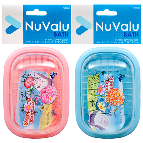 nuvalu plastic soap holders with cover - bulk - 120 pieces -- 24 per box