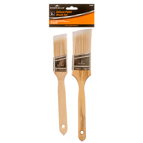 kingman paint brushes set - wooden handle -- 24 per case