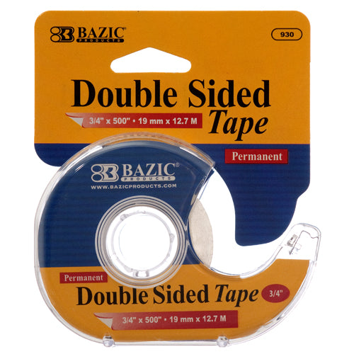 double sided tape 3/4 in x 500ft  - dispenser included -- 24 per box