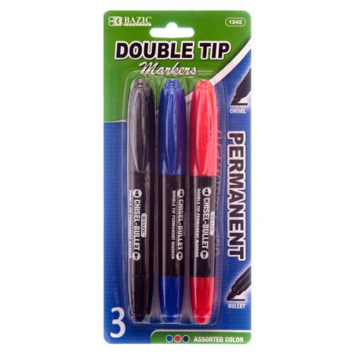 jumbo permanent markers - 3 pack - assorted colors  -- 24 per box