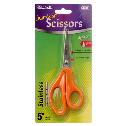 5 inch point tip scissors assorted colors  -- 24 per box