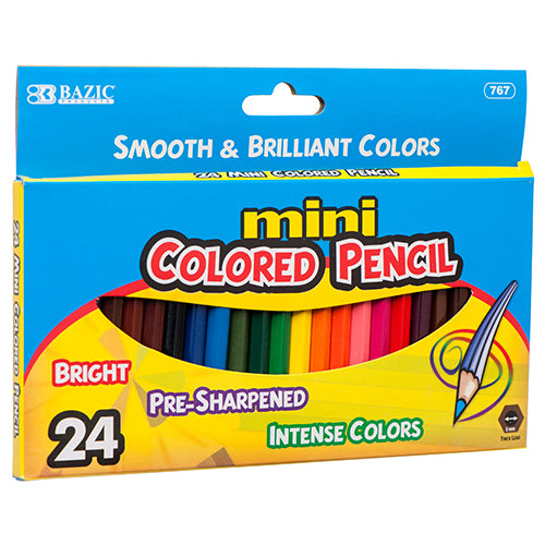 color pencil set - 24 piece mini pre-sharpened -  -- 24 per box