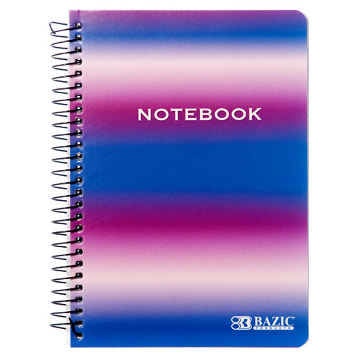 bazic notebook 5x7 spiral - assorted colors -- 36 per case