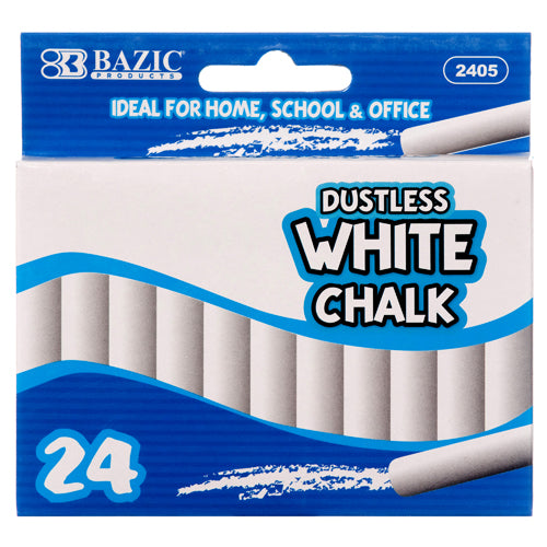 bazic white chalk 24pc - #2405 -- 24 per case