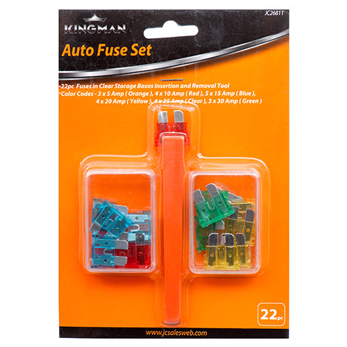 kingman auto fuse set w/puller  -- 24 per box