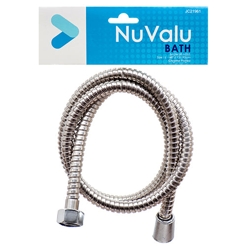 nuvalu shower hose chrome 48 in -- 24 per case