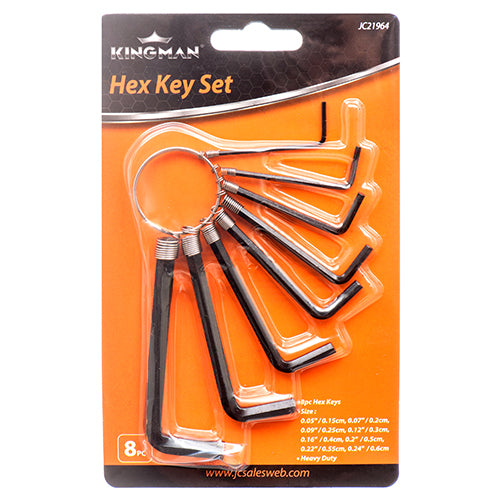 kingman hex key hardware sets - 8pc -- 24 per box