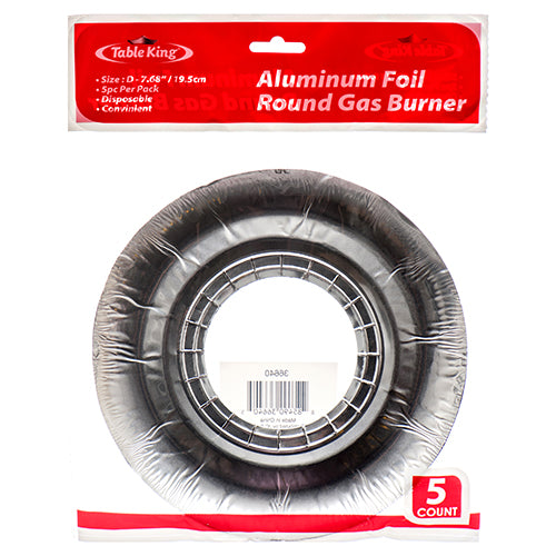 table king aluminum stove burner covers - round - 5 pack -- 24 per case