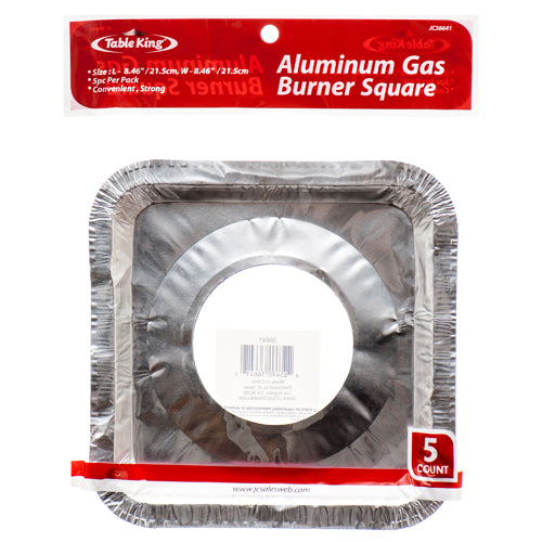 aluminum stove burner covers - square - 5 pack -  -- 24 per case