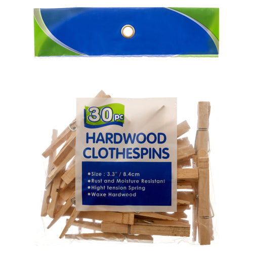 deluxe wood clothespins - 30ct -- 24 per box