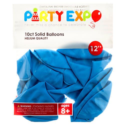 light blue balloons - 10ct - - aa pack -- 12 per box