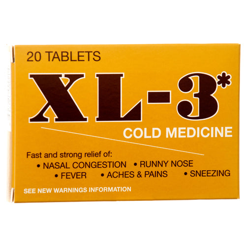 xl-3 cold medicine 20ct - -  -- 24 per case