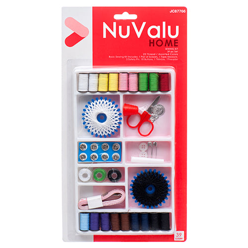 nuvalu sewing thread - 39 piece set - assorted colors -- 24 per box