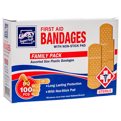 lucky bandages - assorted sizes  -- 24 per case