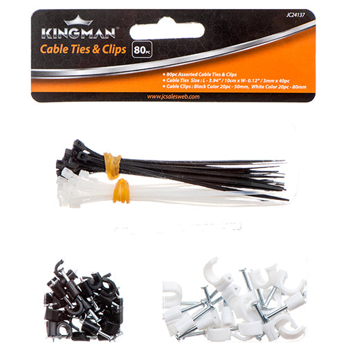 kingman cable ties - 80pc -- 24 per box