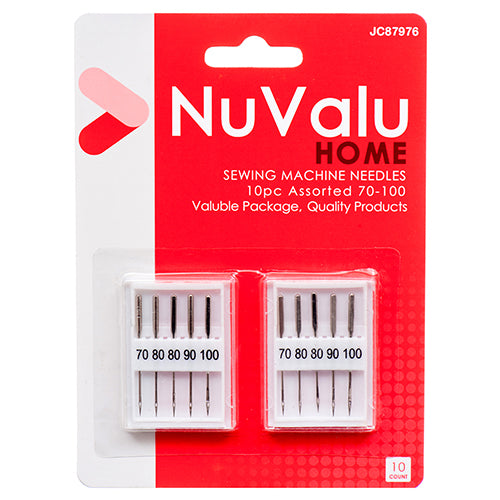 nuvalu sewing machine needles 10 pc asst  -- 24 per box