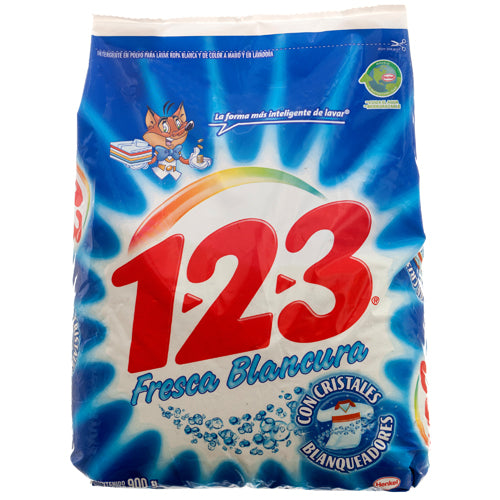 123 detergent fresca blancura 900g -- 10 per case