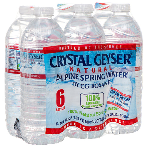 crystal geyser water 0.5l - 4 x 6pk - bulk -- 4 per case