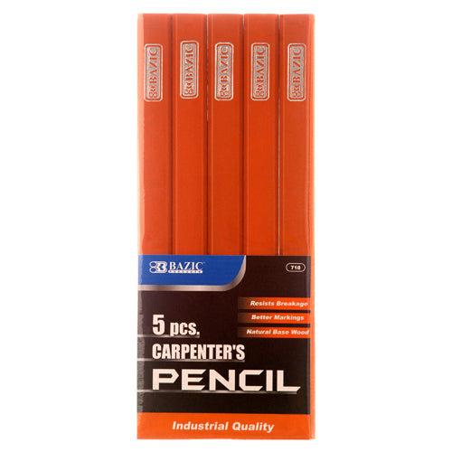 carpenters pencils - 5pc #718 - bulk  -- 24 per box