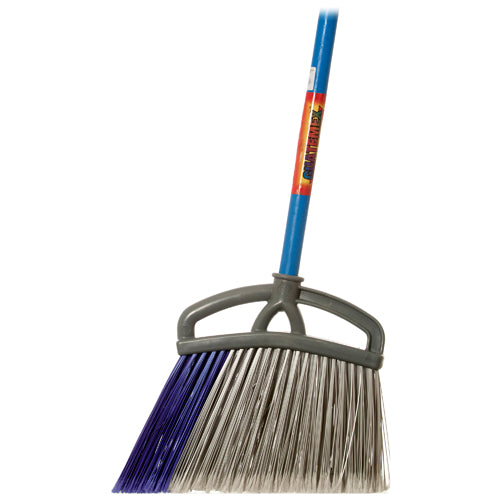 angle broom with wooden blue handle - home and garden -- 12 per case