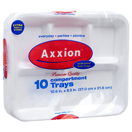 axxion foam school trays 10ct - 50 pack -  -- 50 per case