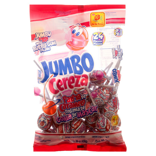 de la rosa cherry jumbo popsicles -- 25 per case