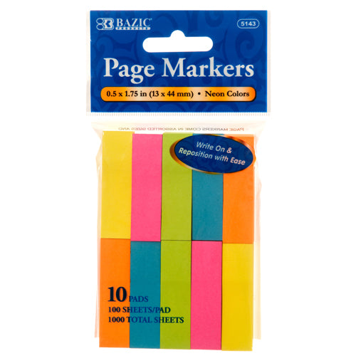 #bazic notes stick on - small neon colors -  -- 24 per box