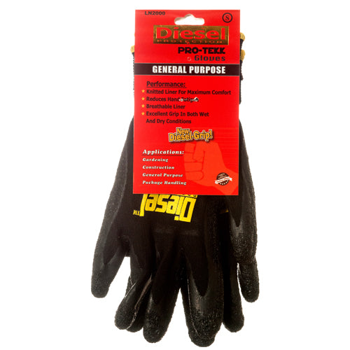 diesel glove latex with crinkle -   -- 12 per box