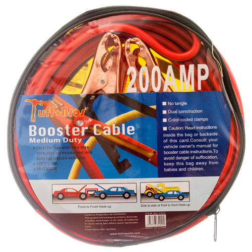 12ft 10guage 200amp booster cable with carrying case -- 12 per case