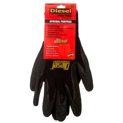 diesel glove latex w crinkle xxl 1pair -- 12 per box