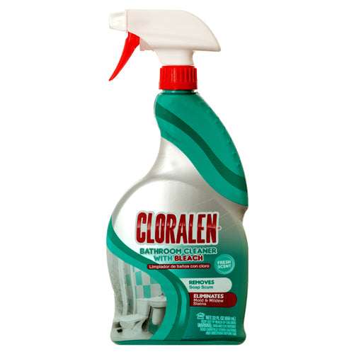 cloralen bathroom cleaner w/ bleach - fresh scent - soap scum removal - 12/case -- 12 per case