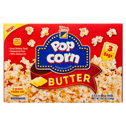 gabriela popcorn butter 3-pack 6.6 ounce -- 12 per case