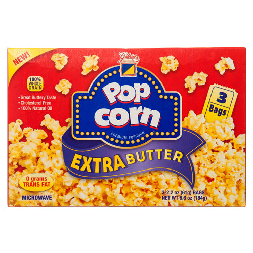 gabriela popcorn extra butter 3 packs -- 12 per case