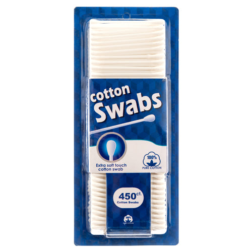 nuvalu cotton swabs 450 ct - blister pack -  -- 36 per case