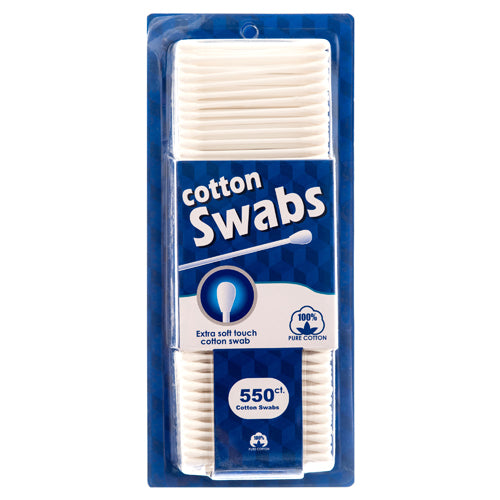 nuvalu cotton swabs 550 ct -- 36 per case