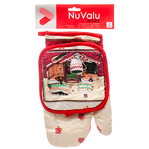 nuvalu oven mitts and pot holders - 12 in  - assorted designs -- 24 per box