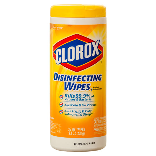 clorox disinfecting wipes crisp lemon 35 ct -- 12 per case