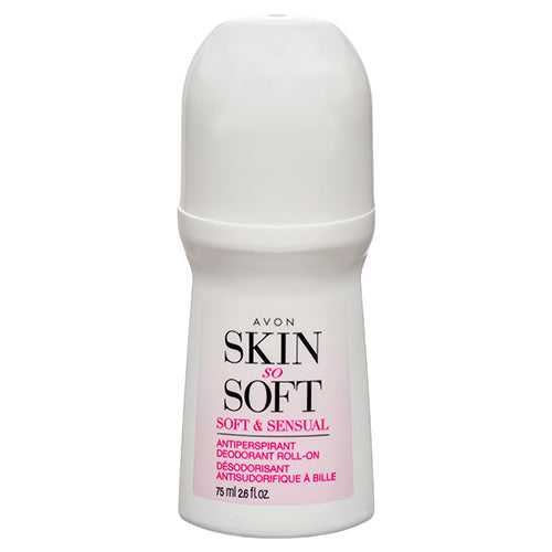 avon roll on deodorant - skin so soft & sensual -- 28 per case