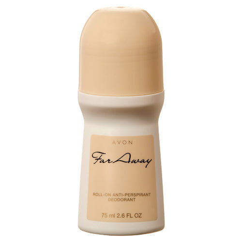 avon roll on deodorant far away 2.6 oz -- 28 per case