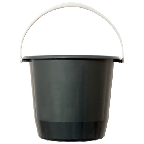 10x11.5 gray deluxe pail with plastic handle -- 24 per case