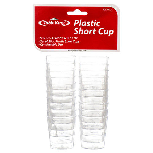 table king plastic shot glasses 1 oz - clear  -- 24 per case